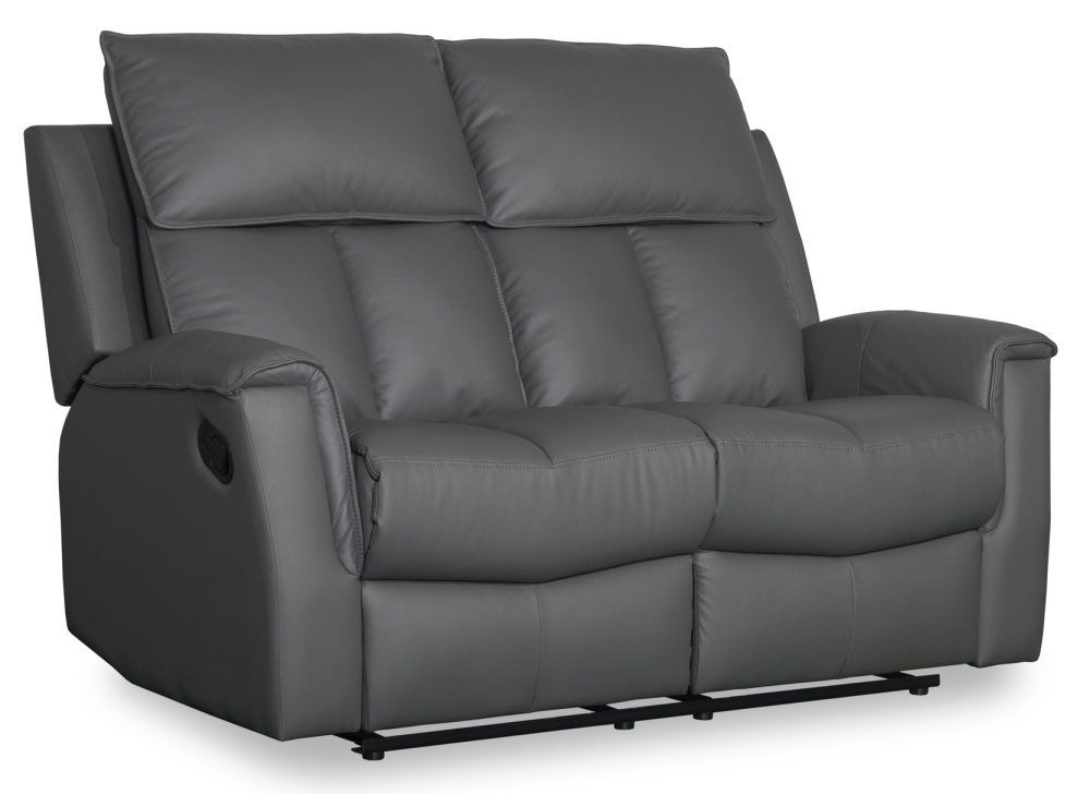 Product photograph of Malinta Leather Recliner 2 Seater Sofa- Comes In Dark Grey And Blue Grey from Choice Furniture Superstore.