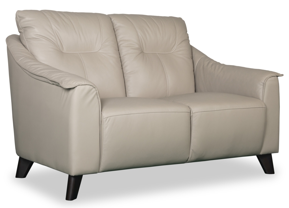 Product photograph of Naples Leather 2 Seater Sofa - Comes In Dark Grey And Cream from Choice Furniture Superstore.