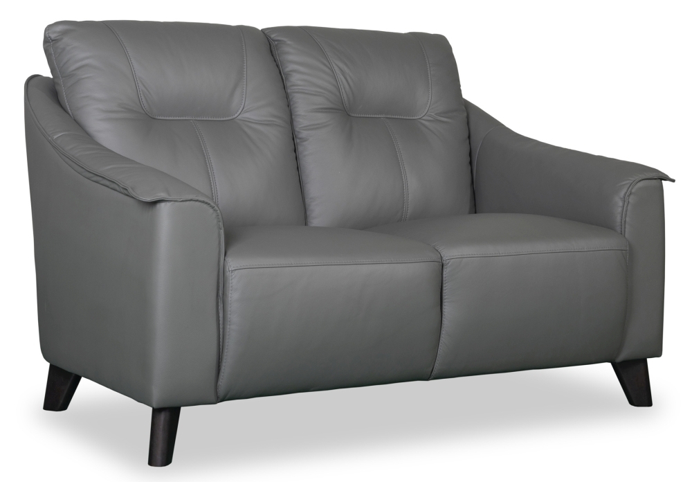 Product photograph of Naples Leather 2 Seater Sofa - Comes In Dark Grey And Cream from Choice Furniture Superstore.