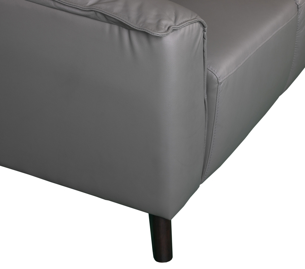 Product photograph of Naples Leather 3 Seater Sofa - Comes In Dark Grey And Cream from Choice Furniture Superstore.