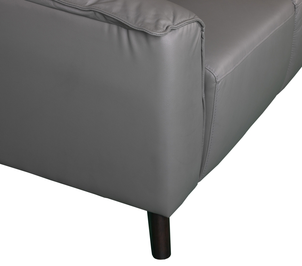 Product photograph of Camilla Leather 3 Seater Sofa - Comes In Dark Grey And Cream from Choice Furniture Superstore.