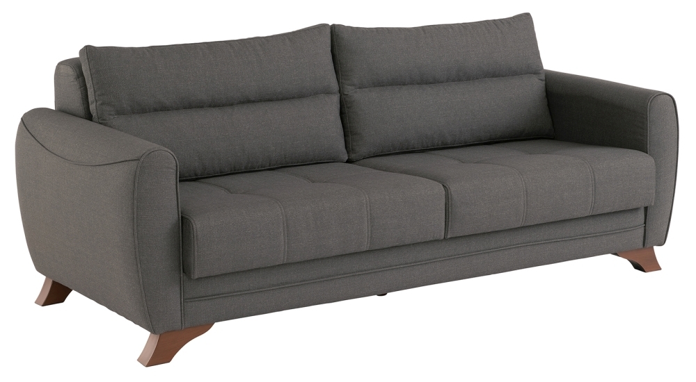 Product photograph of Aykon Fabric 3 Seater Sofa - Comes In Charcoal And Beige from Choice Furniture Superstore.