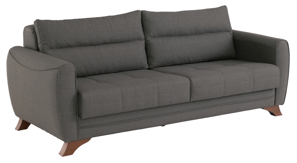 Product photograph of Atoka Fabric 3 Seater Sofa - Comes In Charcoal And Beige from Choice Furniture Superstore.