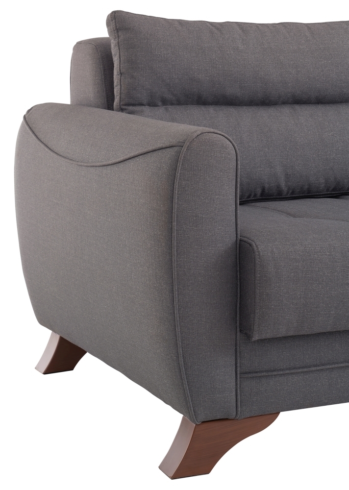 Product photograph of Aykon Fabric 3 Seater Sofa - Comes In Charcoal And Beige from Choice Furniture Superstore.