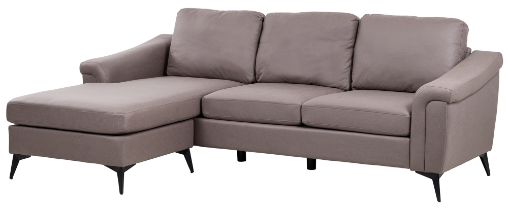 Product photograph of Douglas Leather Air Corner Sofa Bed - Comes In Grey And Nutmeg from Choice Furniture Superstore.