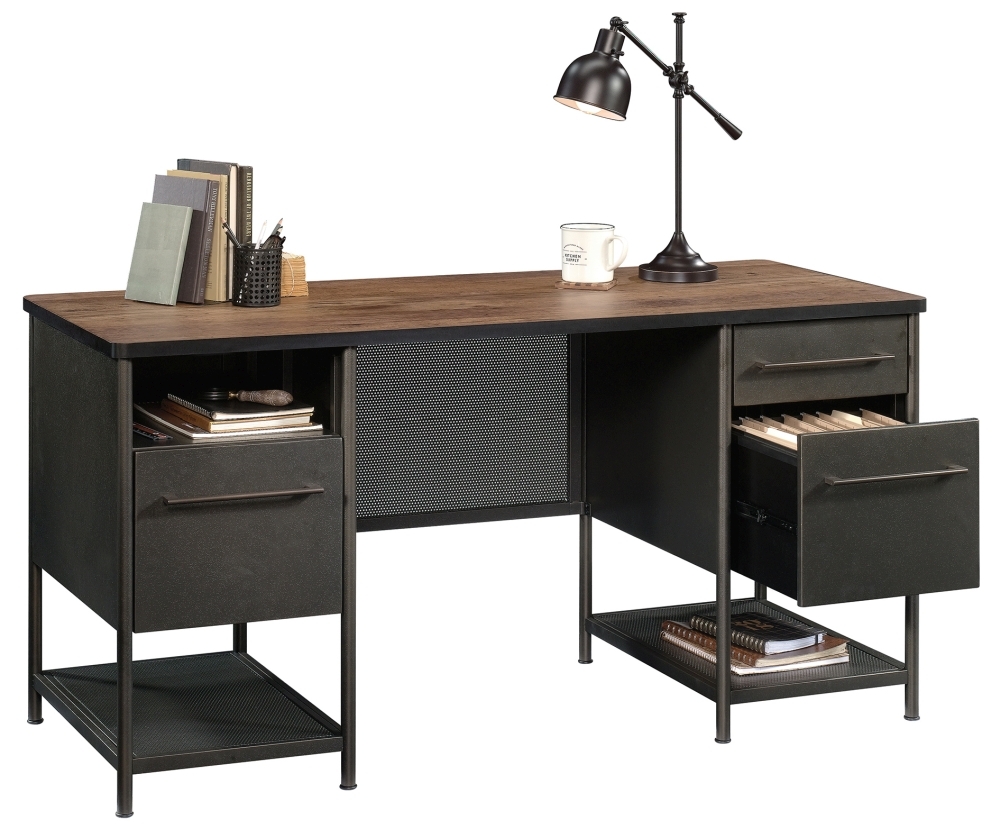 Product photograph of Teknik Boulevard Cafe Black And Oak Desk from Choice Furniture Superstore.