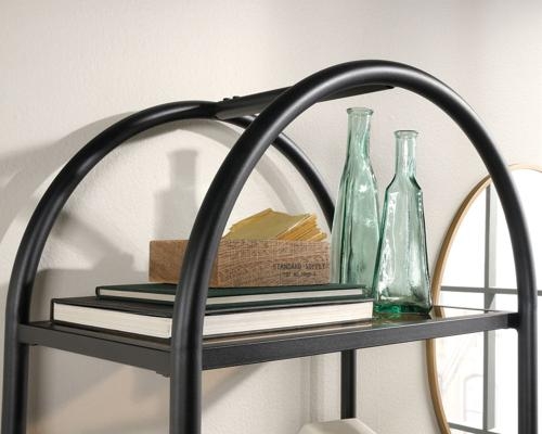 Product photograph of Teknik Boulevard Cafe Tempered Glass Oval Bookcase from Choice Furniture Superstore.