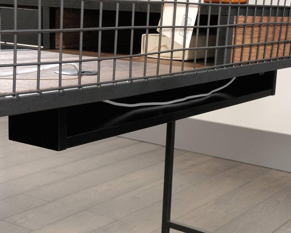 Product photograph of Teknik Boulevard Black And Oak L Shaped Desk from Choice Furniture Superstore.