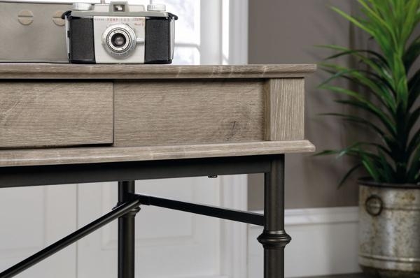 Product photograph of Teknik Canal Heights Oak Console Desk from Choice Furniture Superstore.