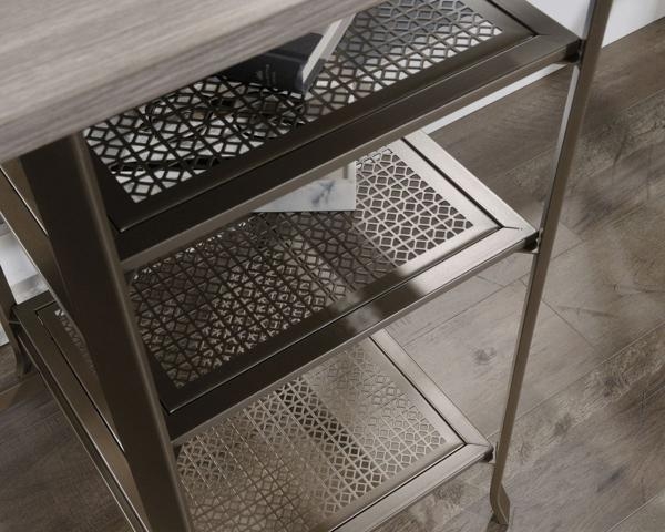 Product photograph of Teknik City Centre Champagne Oak Desk from Choice Furniture Superstore.