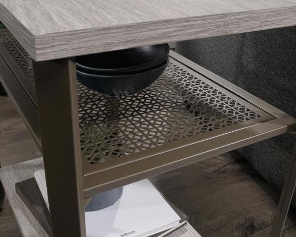 Product photograph of Teknik City Centre Champagne Oak Side Table from Choice Furniture Superstore.