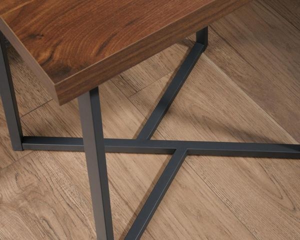 Product photograph of Teknik Geometric Canyon Lane Walnut Side Table from Choice Furniture Superstore.