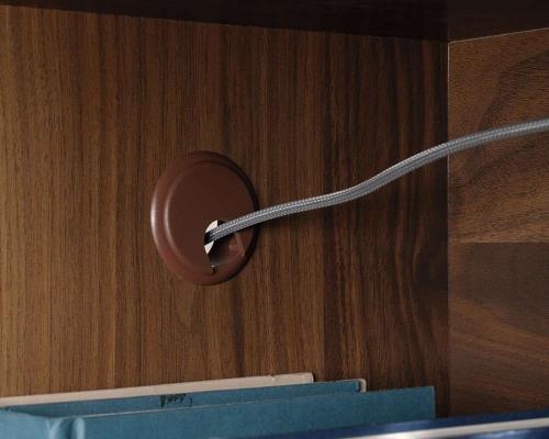Product photograph of Teknik Hampstead Park Walnut L Shaped Desk from Choice Furniture Superstore.