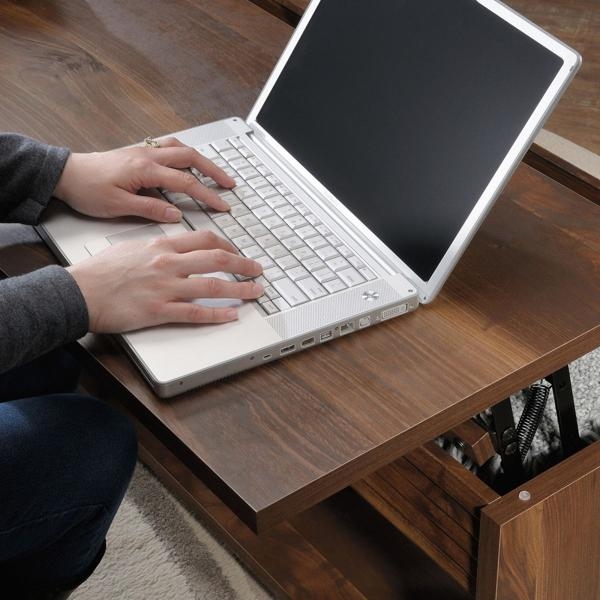 Product photograph of Teknik Hampstead Park Walnut Lift Up Coffee And Work Table from Choice Furniture Superstore.