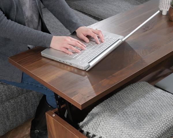 Product photograph of Teknik Hampstead Park Walnut Lift Up Coffee And Work Table from Choice Furniture Superstore.