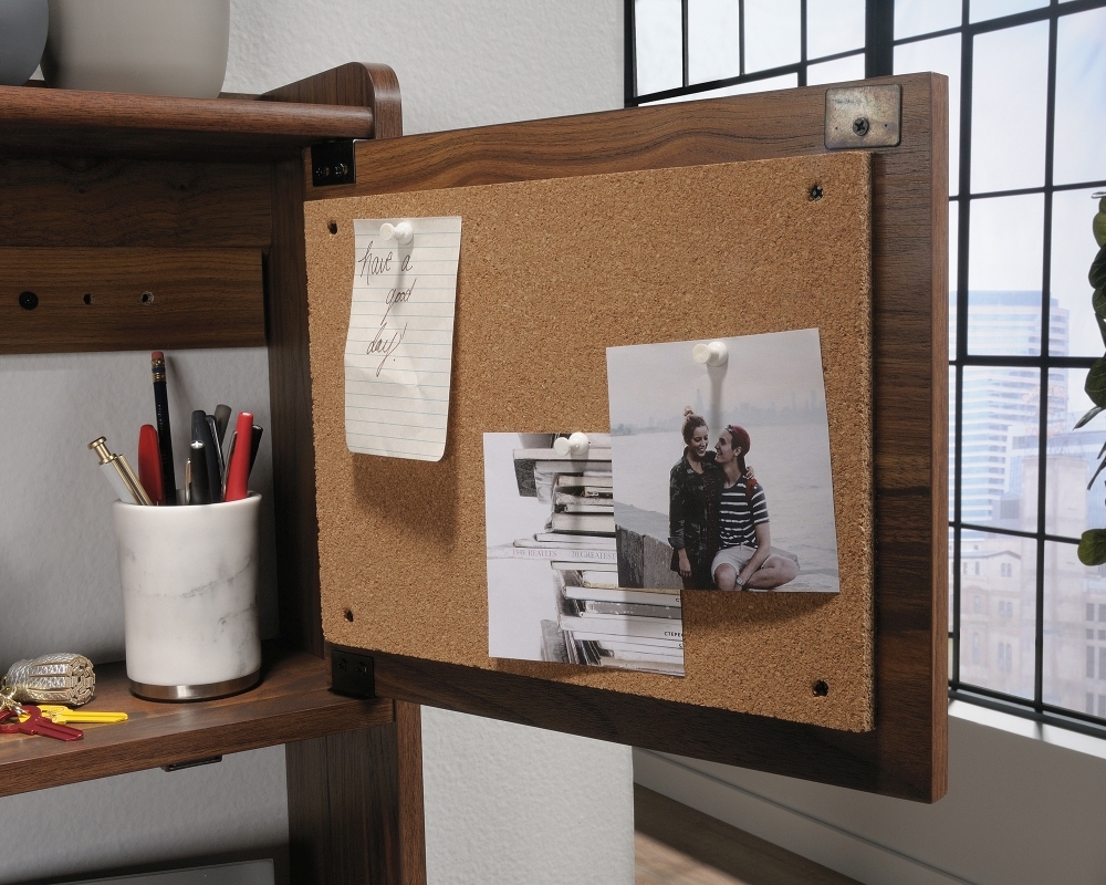 Product photograph of Teknik Hampstead Park Walnut Wall Desk from Choice Furniture Superstore.