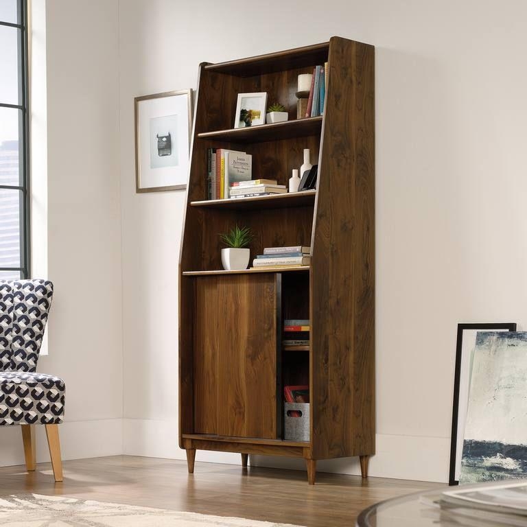 Product photograph of Teknik Hampstead Park Walnut Wide Bookcase from Choice Furniture Superstore.