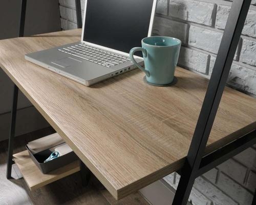 Product photograph of Teknik Industrial Style Oak Bench Desk from Choice Furniture Superstore.