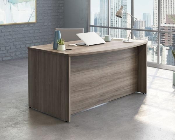 Product photograph of Teknik Affiliate Elm Bow Front Desk - 150cm from Choice Furniture Superstore.