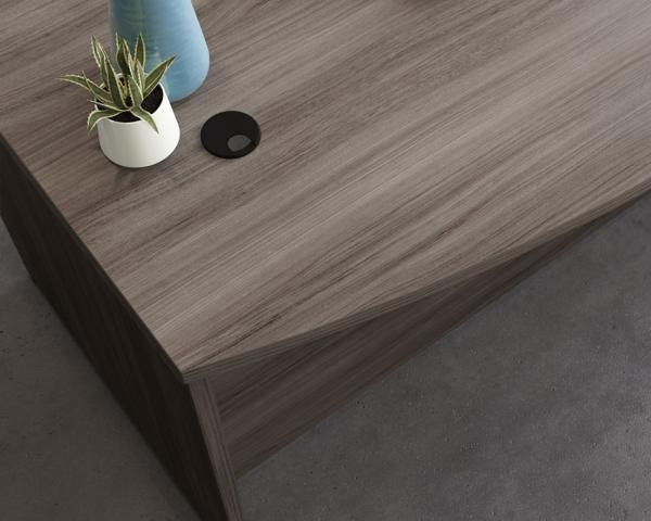 Product photograph of Teknik Affiliate Elm Bow Front Desk - 150cm from Choice Furniture Superstore.
