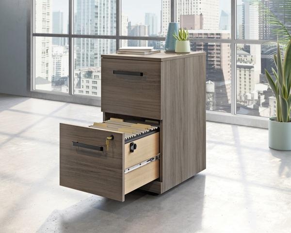 Product photograph of Teknik Affiliate Elm 2 Drawer Mobile Pedestal from Choice Furniture Superstore.