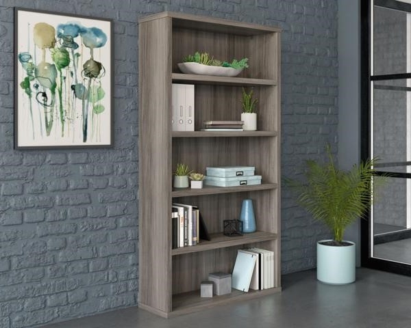 Product photograph of Teknik Affiliate Elm 5 Shelf Bookcase from Choice Furniture Superstore.