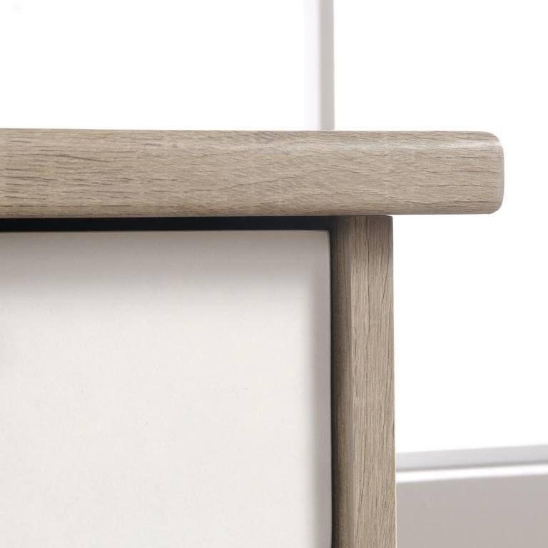 Product photograph of Teknik Avon Oak Leather Handled Desk from Choice Furniture Superstore.