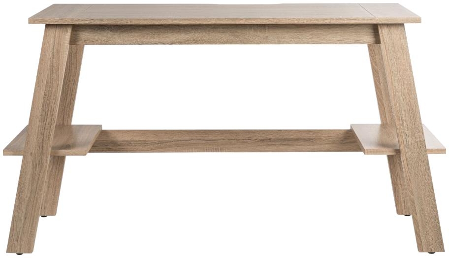 Product photograph of Teknik Baylor Trestle Sonoma Oak Desk from Choice Furniture Superstore.
