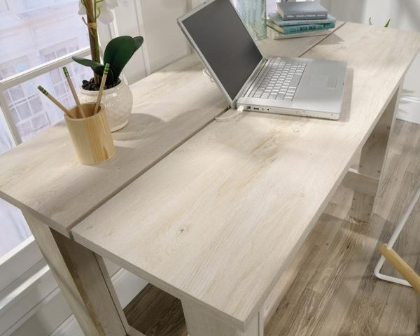 Product photograph of Teknik Counter Height Chalked Chestnut Bench Desk from Choice Furniture Superstore.