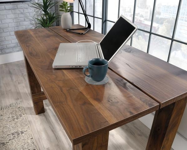 Product photograph of Teknik Counter Height Grand Walnut Work Bench from Choice Furniture Superstore.