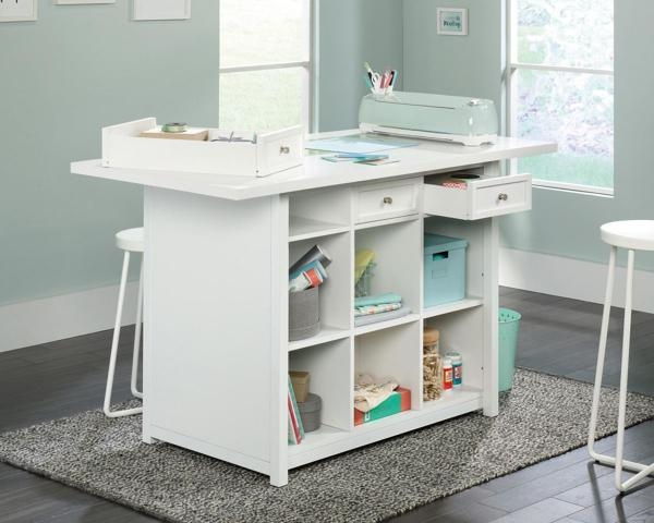Product photograph of Teknik Soft White Craft Work Table from Choice Furniture Superstore.