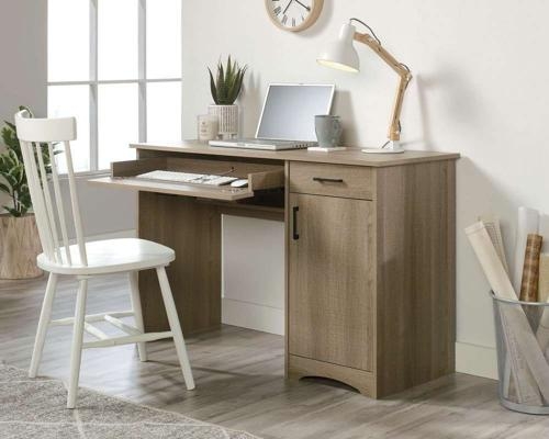 Product photograph of Teknik Essentials Oak Computer Desk from Choice Furniture Superstore.