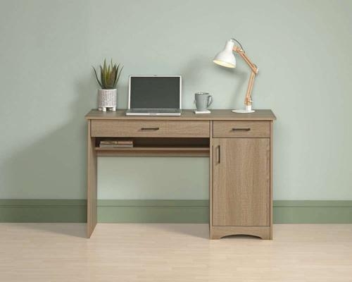 Product photograph of Teknik Essentials Oak Computer Desk from Choice Furniture Superstore.