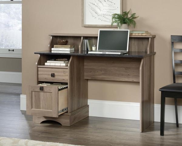 Product photograph of Teknik Farmhouse Salt Oak Desk from Choice Furniture Superstore.