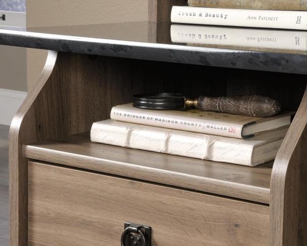 Product photograph of Teknik Farmhouse Salt Oak Desk from Choice Furniture Superstore.