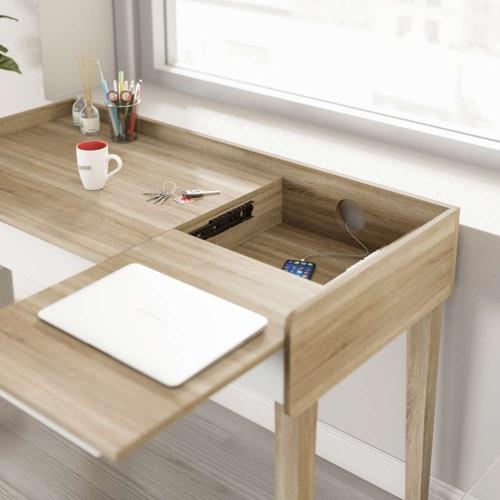 Product photograph of Teknik Giru Sonoma Oak Desk from Choice Furniture Superstore.