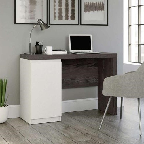 Product photograph of Teknik Hudson Chunky Charcoal Ash 1 Door Desk from Choice Furniture Superstore.