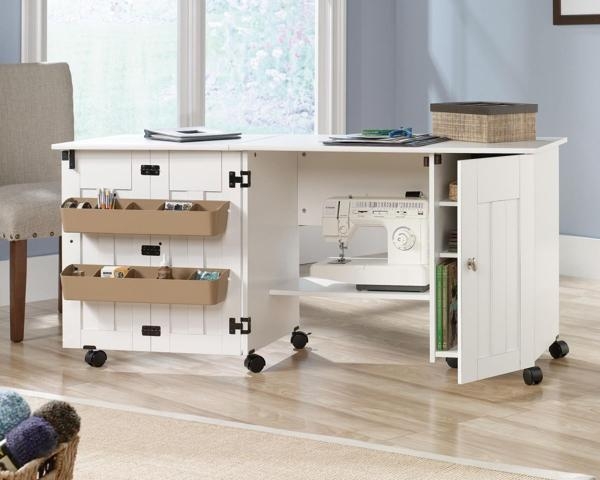 Product photograph of Teknik Soft White Sewing And Craft Cart from Choice Furniture Superstore.