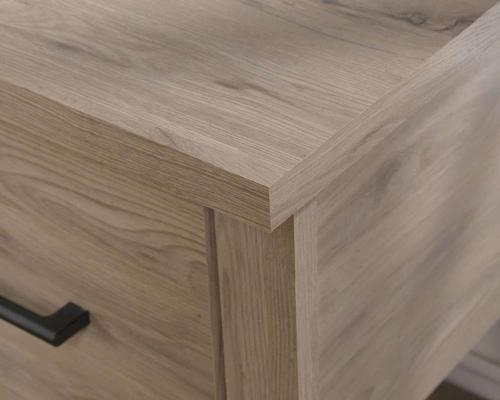 Product photograph of Teknik Summit Oak 2 Drawer Desk from Choice Furniture Superstore.