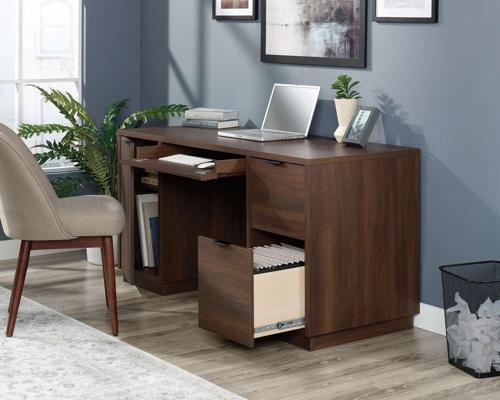 Product photograph of Teknik Elstree Mahogany Double Pedestal Desk from Choice Furniture Superstore.
