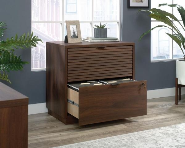 Product photograph of Teknik Elstree Mahogany 2 Drawer Filing Cabinet from Choice Furniture Superstore.