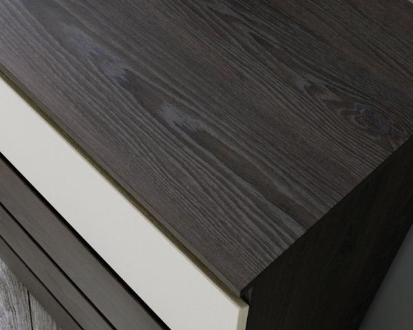 Product photograph of Teknik Hudson Charcoal Ash 4 Drawer Chest from Choice Furniture Superstore.