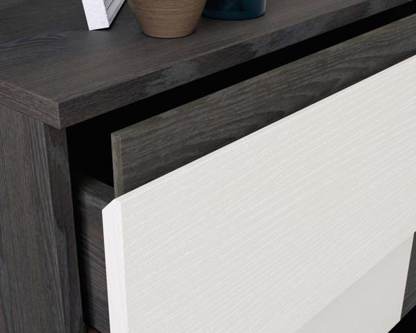 Product photograph of Teknik Hudson Charcoal Ash 6 Drawer Chest from Choice Furniture Superstore.