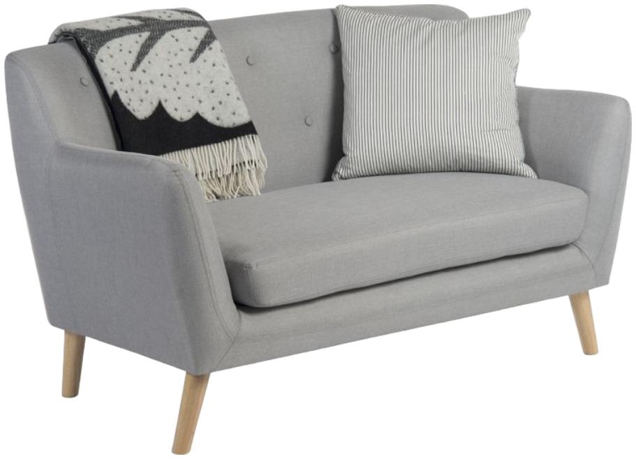 Product photograph of Teknik Skandi Grey Fabric 2 Seater Sofa from Choice Furniture Superstore.