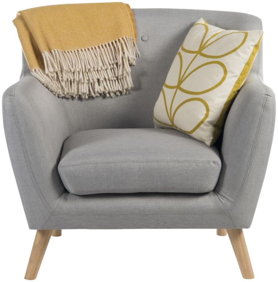 Product photograph of Teknik Skandi Grey Fabric Armchair from Choice Furniture Superstore.