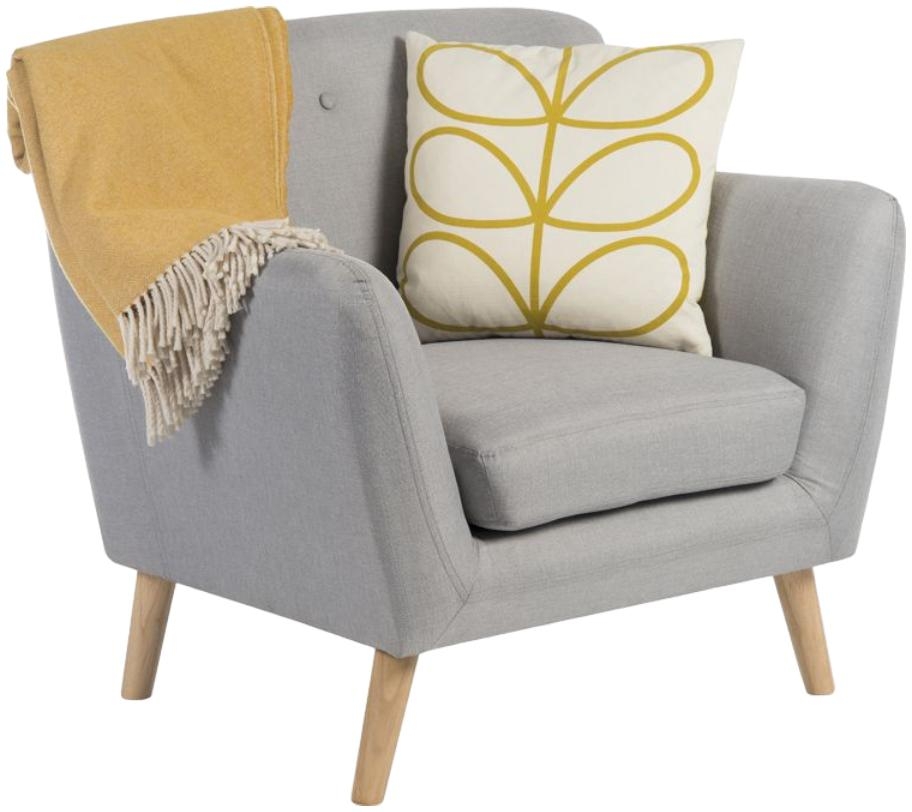 Product photograph of Teknik Skandi Grey Fabric Armchair from Choice Furniture Superstore.