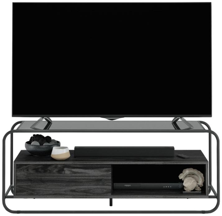 Product photograph of Teknik Metro Tempered Glass Tv Stand from Choice Furniture Superstore.