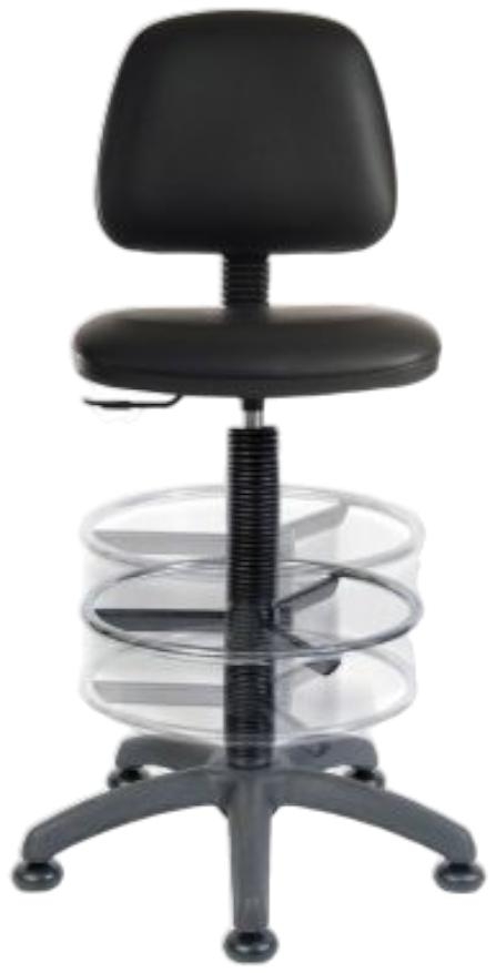 Product photograph of Teknik Deluxe Draughter Ergo Blaster Pu Chair - Comes In Black And White from Choice Furniture Superstore.
