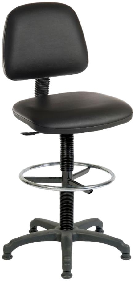 Product photograph of Teknik Deluxe Draughter Ergo Blaster Pu Chair - Comes In Black And White from Choice Furniture Superstore.