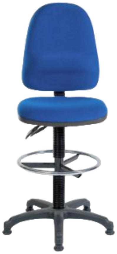 Product photograph of Teknik Deluxe Draughter Ergo Twin Fabric Chair - Comes In Black And Blue from Choice Furniture Superstore.